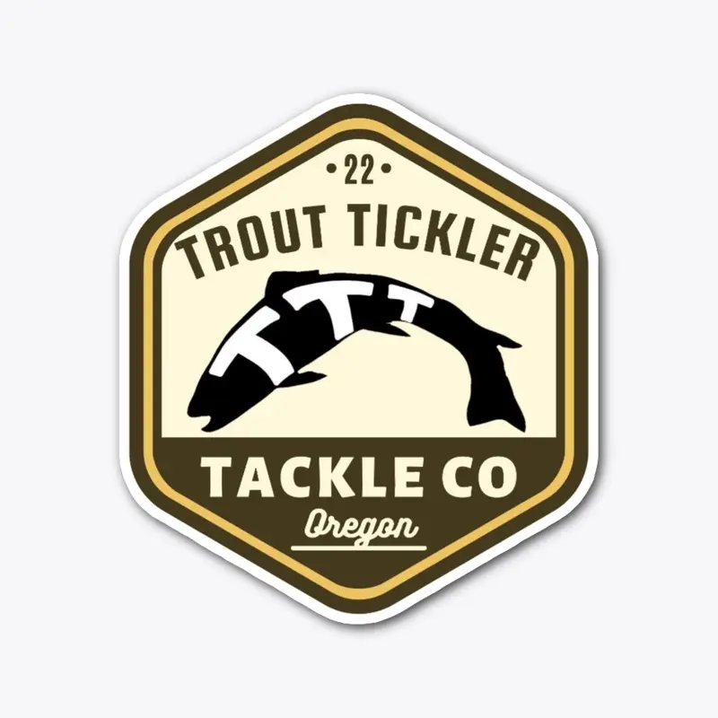 Trout Tickler Tackle die cut sticker