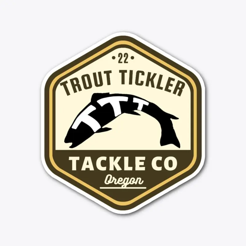 Trout Tickler Tackle die cut sticker